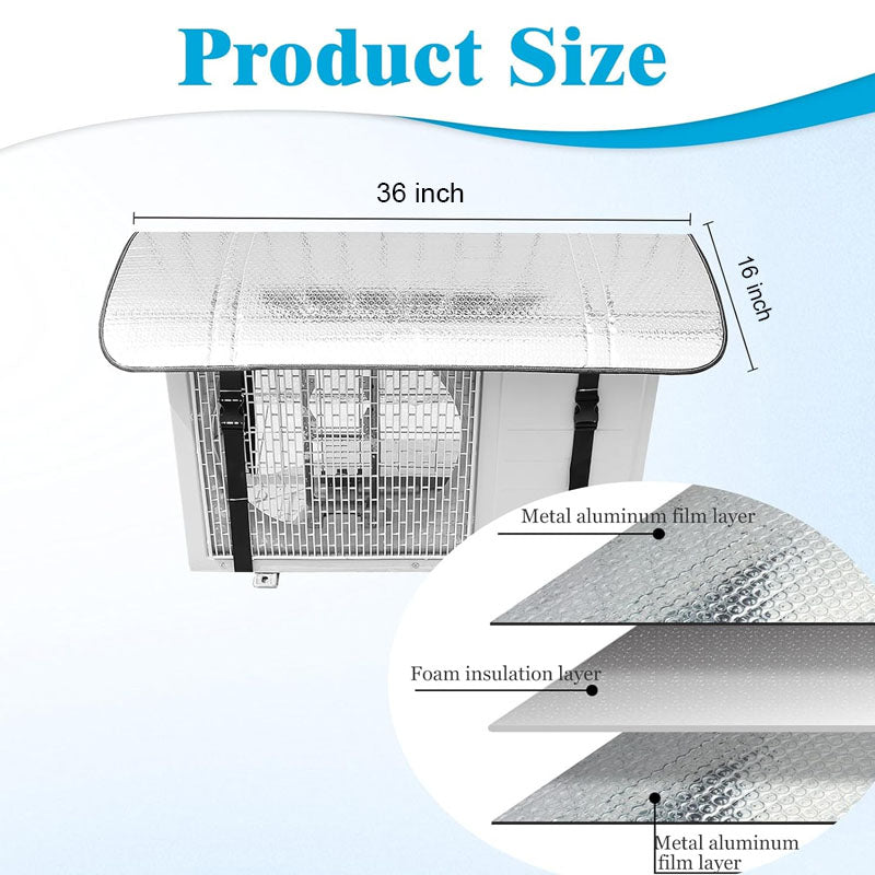 AC Outdoor Unit Protector Aluminum Cover With Straps
