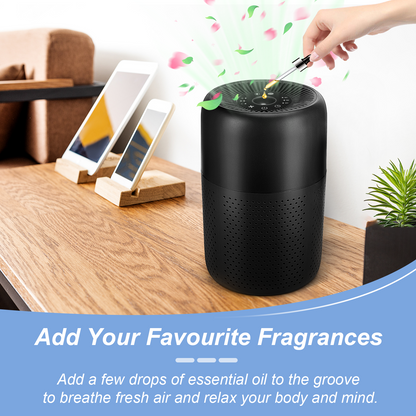 Desktop Air Purifier with HEPA & Activated Carbon Filter – Auto Mode Air Cleaner with Aroma Diffuser for Home, Office & Bedroom